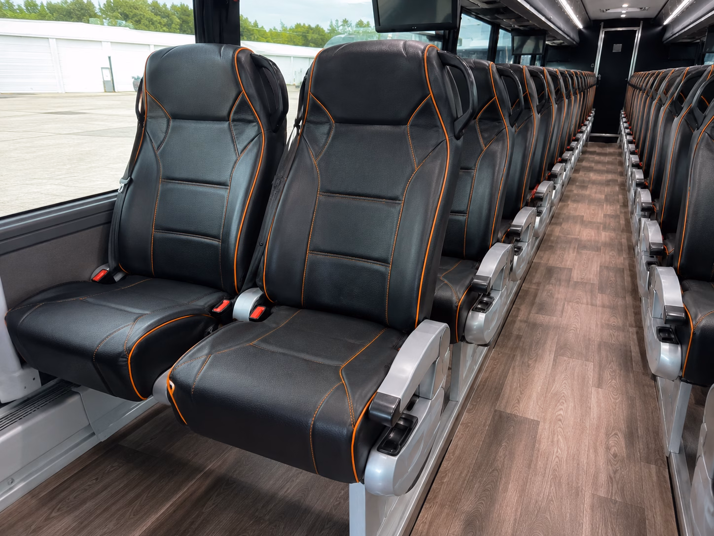 lancaster construction and film crew shuttle buses